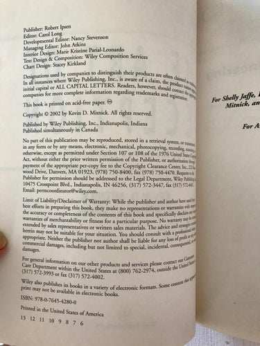 THE ART OF DECEPTION Kevin D. Mitnick William L. Simon 2002