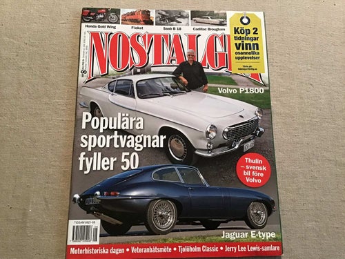 NOSTALGIA NR 8 2011 VOLVO P1800,SAAB B 18 FLYG,F - LOK,HONDA GOLD WING,CADILLAC