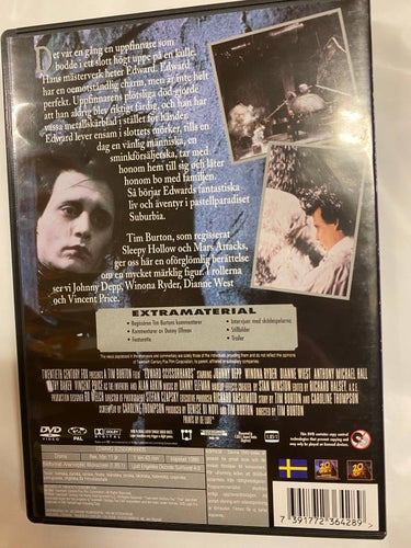 DVD Edward Scissorhands Johnny Depp TOPPSKICK
