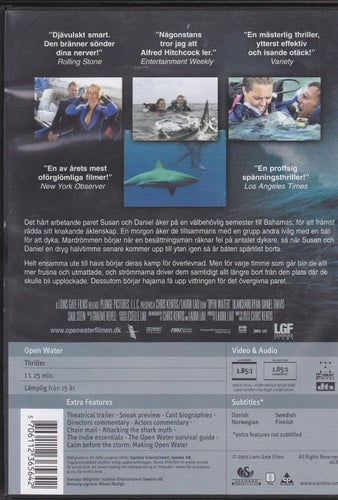 DVD / Open Water / Verklighetsbaserad / Blanchard Ryan / Nära nyskick
