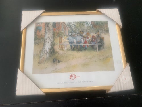 Carl Larsson - Frukost Under Stora Björken, konsttryck