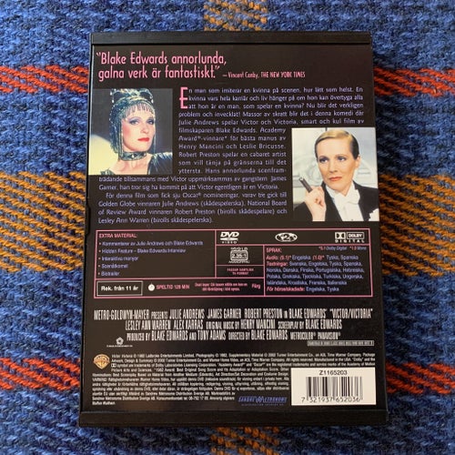 Victor / Victoria | DVD | Snapcase 1982 Blake Edwards Julia Andrews James Garner