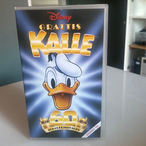 Disney Grattis Kalle 60 Jubileumsvideo VHS Svenskt Tal