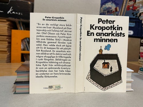 En anarkists minnen av Peter Kropotkin, bok, Very good plus