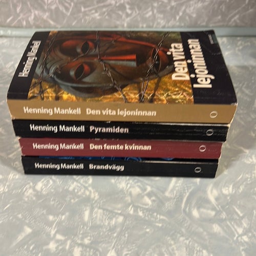 Henning Mankell Böcker - Den vita lejoninnan, Pyramiden, Brandvägg, Den femte