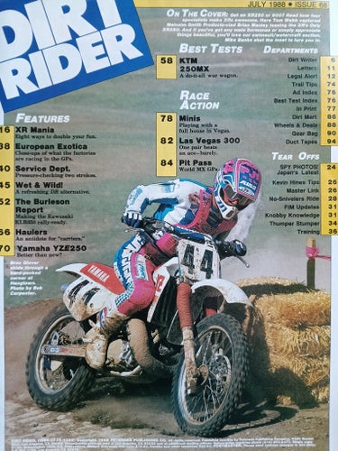 Dirt Rider, juli 1988