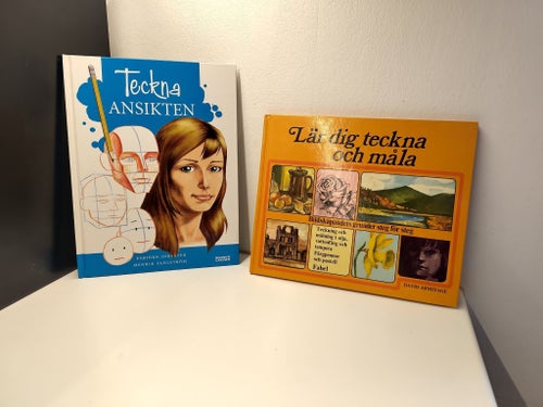 2 böcker - Lär dig teckna och Teckna ansikten