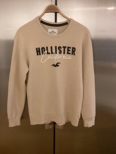 Hollister beige tröja, storlek S(damM)