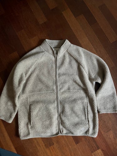 Folk beige jacka fleece, storlek XL