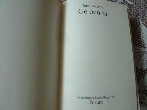 GE OCH TA, J. ADAMS, 1984, BÖCKER