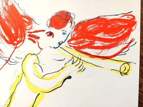 Marc CHAGALL Original litografi "Agne", 1965