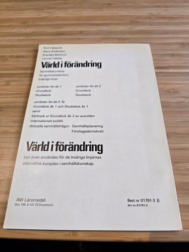 Nostalgi! Värld i Förändring 2 (1976) – Mycket fint skick