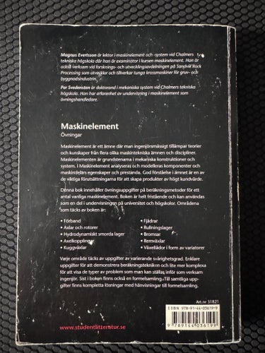 Maskinelement Övningar av Magnus Evertsson, Per Svedensten, 1999