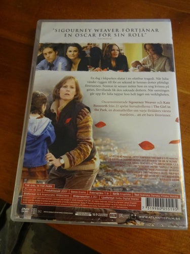 The Girl in the Park DVD svensk utgåva