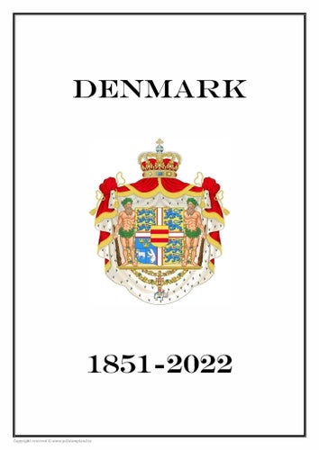 Denmark Danmark 1851 - 2022 PDF STAMP ALBUM PAGES INGA FRIMÄRKEN!!
