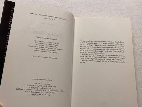 Inbunden - Stephen King - Doktor Sömn - Svenska