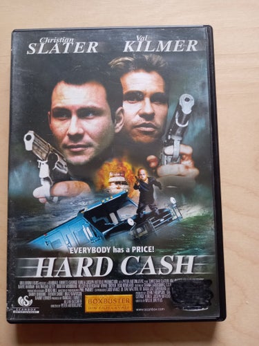 DVD-FILM "HARD CASH" MED CHRISTIAN SLATER OCH VAL KILMER FRÅN 2001