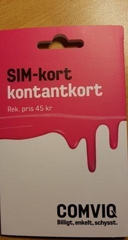 Guldnummer, 0739 - 127 157, nytt Comviq kontantkort