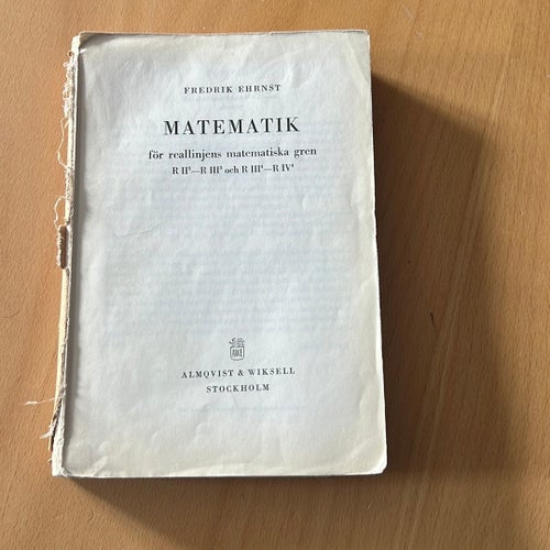 Matematik av Fredrik Ehrnst, 1961