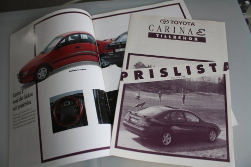 Toyota Carina E Tillbehör Prislista 1992