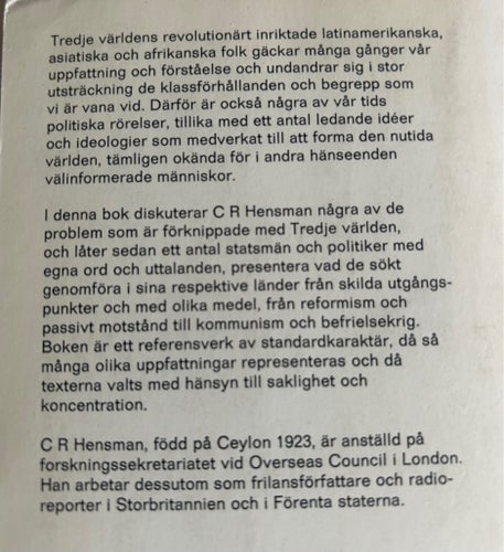 Från Gandhi till Guevara av C R Hensman, 1969