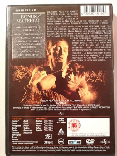 Cape Fear (1962) J Lee Thompson med Robert Mitchum och Telly Savalas.