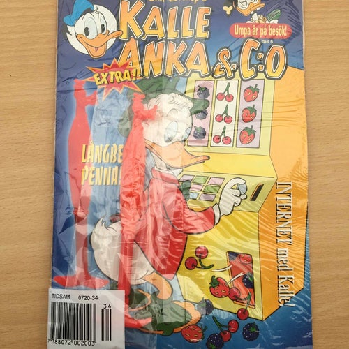 KALLE ANKA Nr 34 1999 - Inplastad - Långben-penna