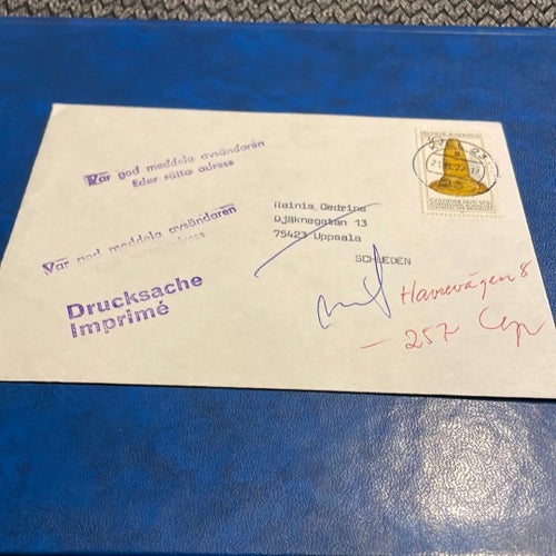 Brev med adress okänd m.m