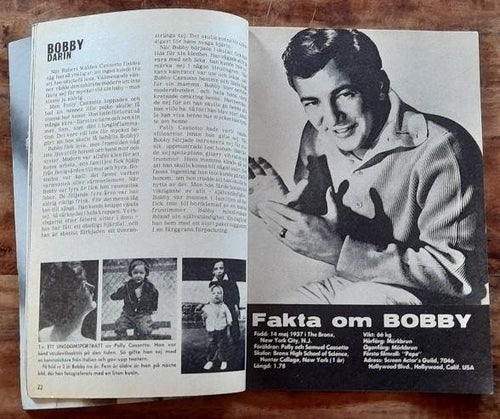 Idol Biblioteket / Nr 5 - 1961 / Sandra Dee / Bobby Darin / Michael Landon mfl.