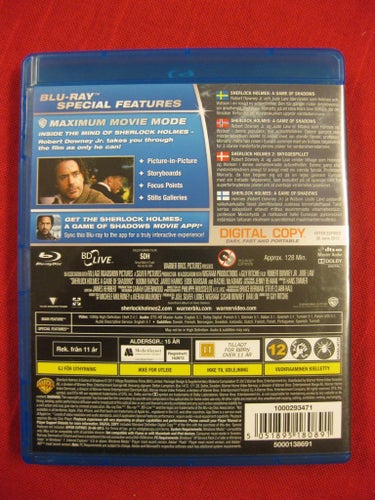 SHERLOCK HOLMES (2) A GAME OF SHADOWS - ROBERT DOWNEY JR, JUDE LAW - BLU-RAY