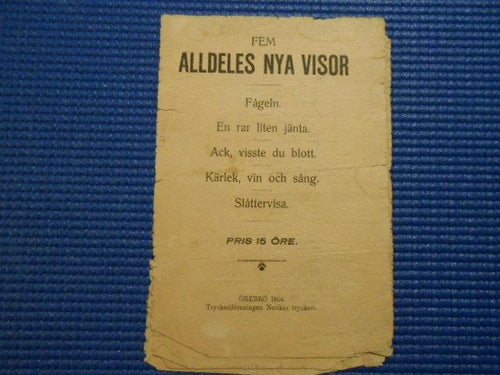 Fem alldeles nya visor