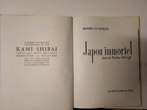 Mondes et visages Japon immortel - Vadime Elisseeff. bok. Very Fine plus