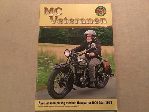MCV NR 1 2012 BÖRJE BORSCH I FAGERSANNA,REX MASTER.PÅ 1 HJUL,MONOHJUL.HUSQVARNA