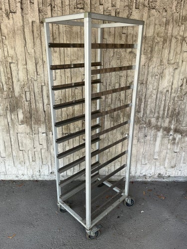 Brickvagn Brickställ Ugnsplåt-vagn i Aluminium o Rostfritt stål 10pln Restaurang