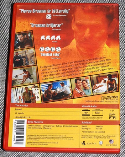 The Matador DVD (Pierce Brosnan, Greg Kinnear, Hope Davis) Komedi HYRDVD