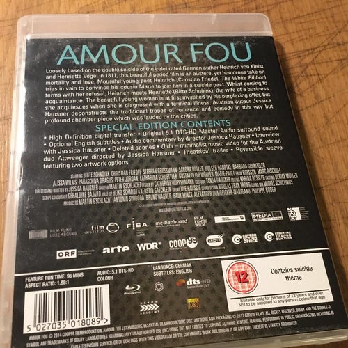Amour Fou - Jessica Hausner - Arrow Blu-ray