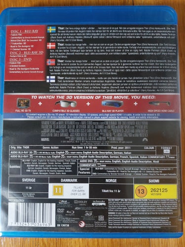Thor Limited 3D Edition Blu-ray