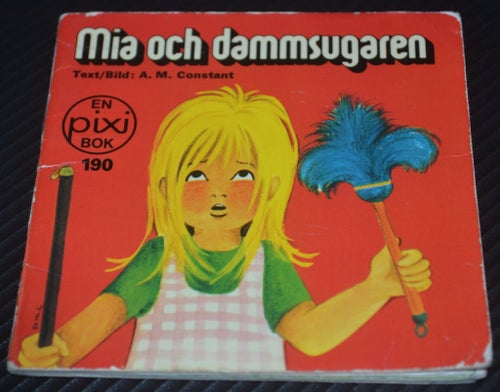 Äldre Pixibok Mia och dammsugaren