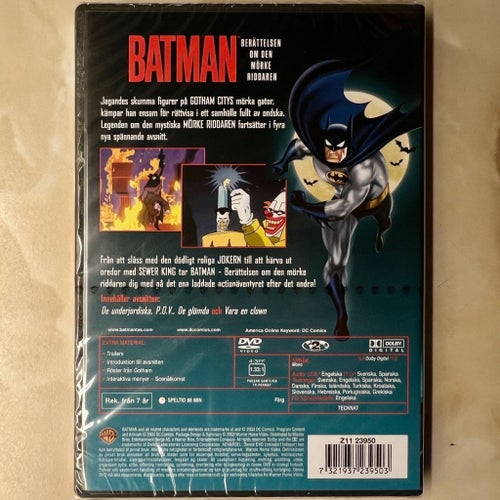 Batman The Animated Series – 4 avsnitt DVD Svenskt tal (Sealed)