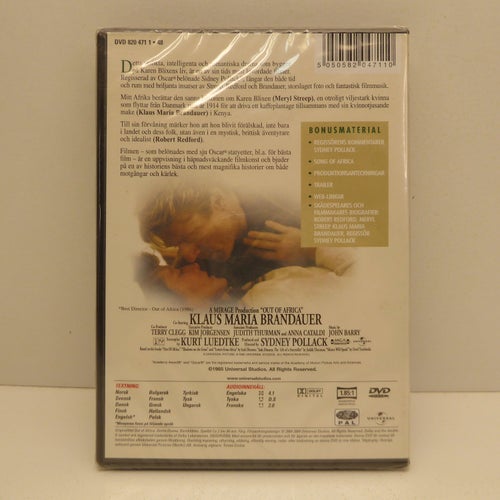 Mitt Afrika - Robert Redford - Region 2, DVD-film, Svensk text, Inplastad