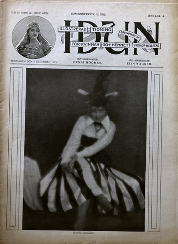 Idun 49 1915 Einar Nerman, Karoline Björnson, Lidingö, Anton Tjechov