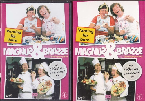 DVD 2i1 / Magnus & Brasse / Varning För Barn / Det Är Serverat / Ny & Inplastad