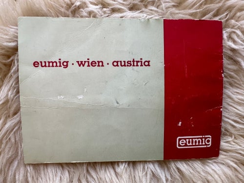 Instruktionsbok för Eumig C3 m filmkamera
