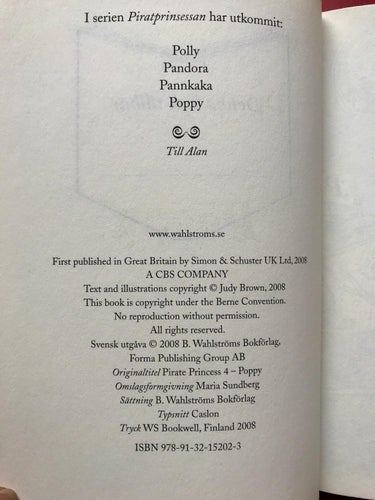 PIRAT-PRINSESSAN Poppy + PIRAT-PRINSESSAN Pannkaka Judy Brown