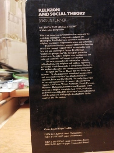 Religion and Social Theory av Bryan S Turner. Bok. Very Fine plus
