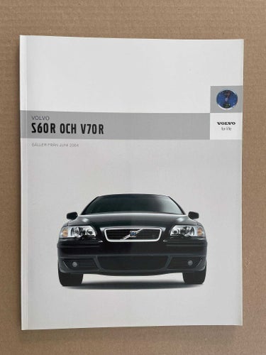VOLVO Försäljningsbroschyr S60 R och V70 R / S60R och V70R