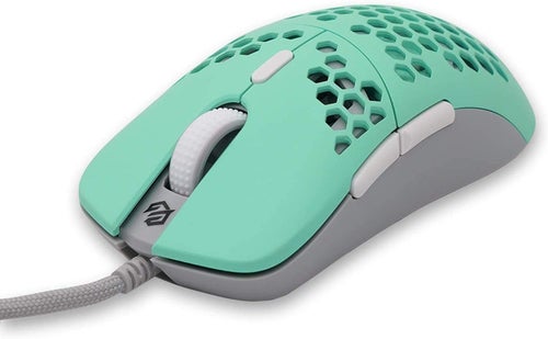 HELT NY Gwolves Hati HTM Ultralight Gamingmus - Honeycomb - Endast 61g - Aqua