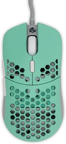HELT NY Gwolves Hati HTM Ultralight Gamingmus - Honeycomb - Endast 61g - Aqua
