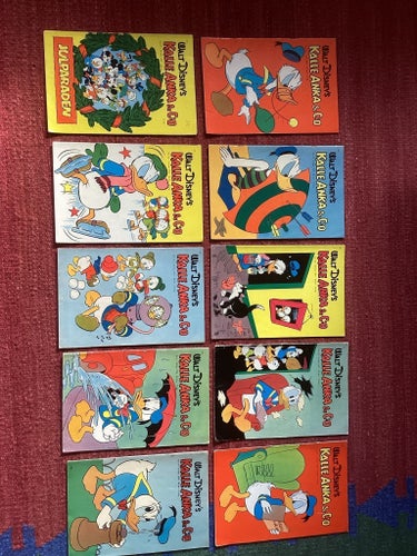 Kalle Anka & C:o 1957/58/59. Totalt 10 stycken.