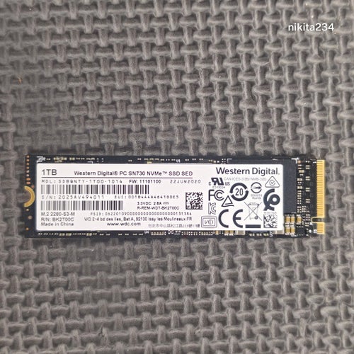 Western Digital PC SN730 NVMe SSD 1TB - Defekt / Reparationsobjekt